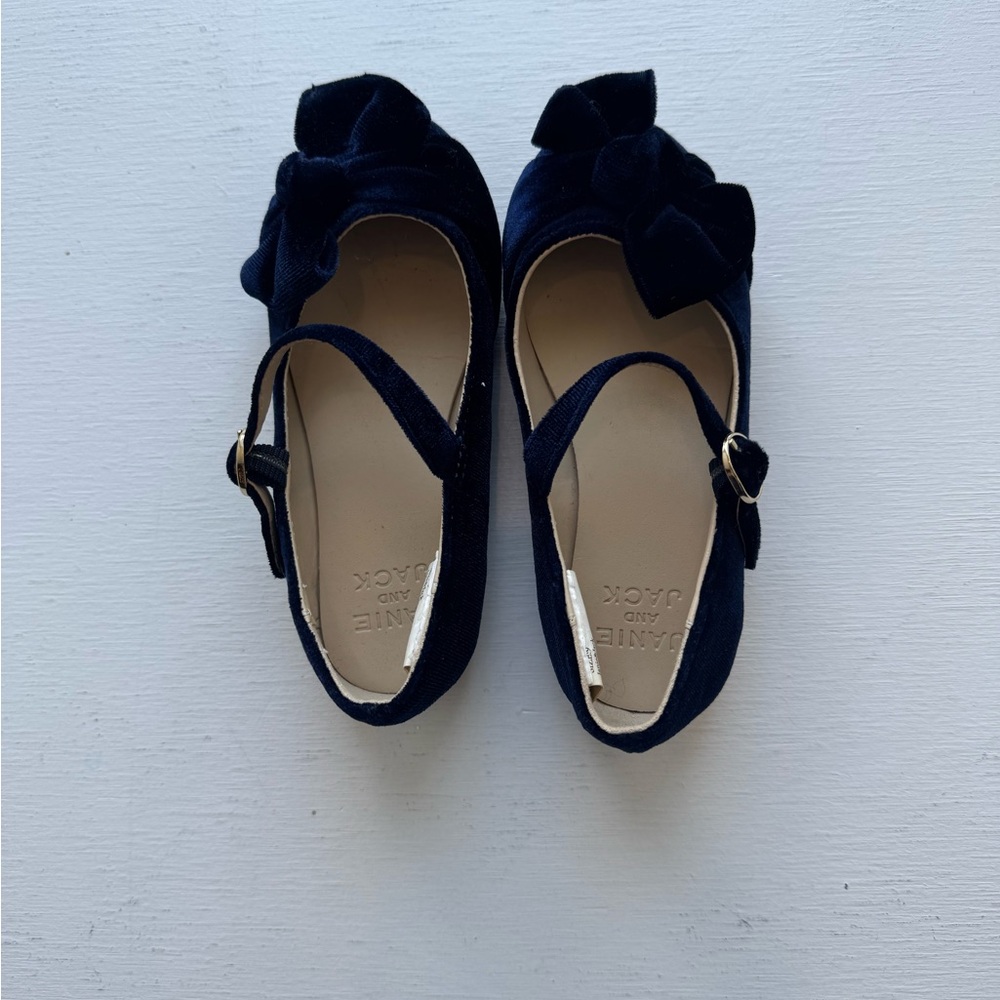 Janie and Jack Blue Dress Shoes with Bow